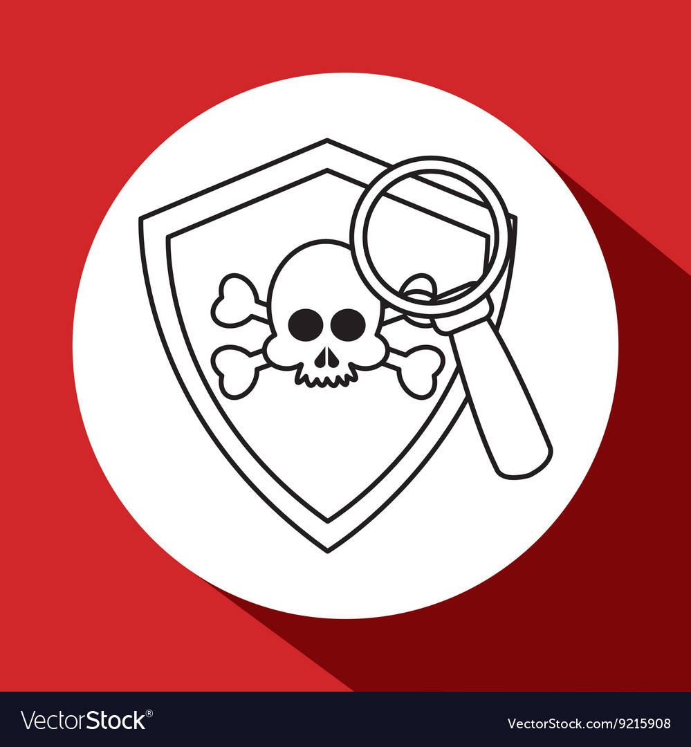 Security system design technology icon isolated