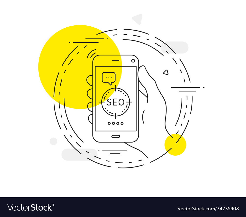 Seo target line icon search engine optimization