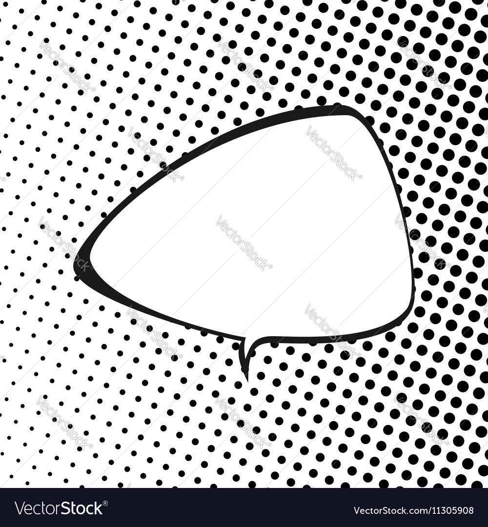 Triangular speech bubble pop art