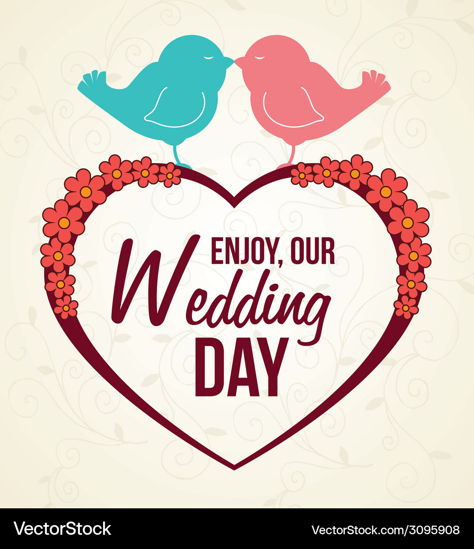 Wedding design over white background Royalty Free Vector