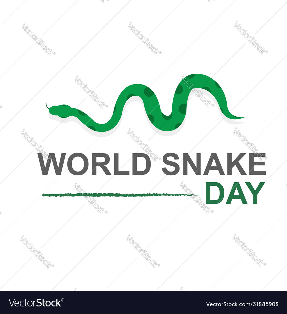 World snake day Royalty Free Vector Image VectorStock