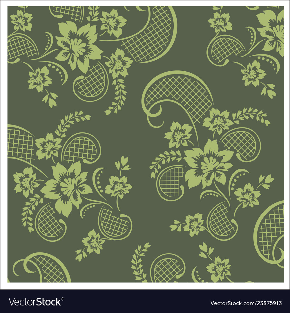 Batik design style patterns are same for fabric vector image Batik design style patterns are same for fabric