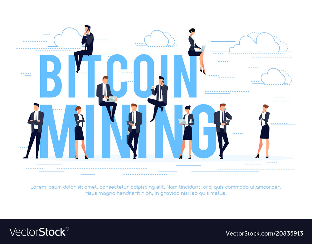 Bitcoin mining business concept