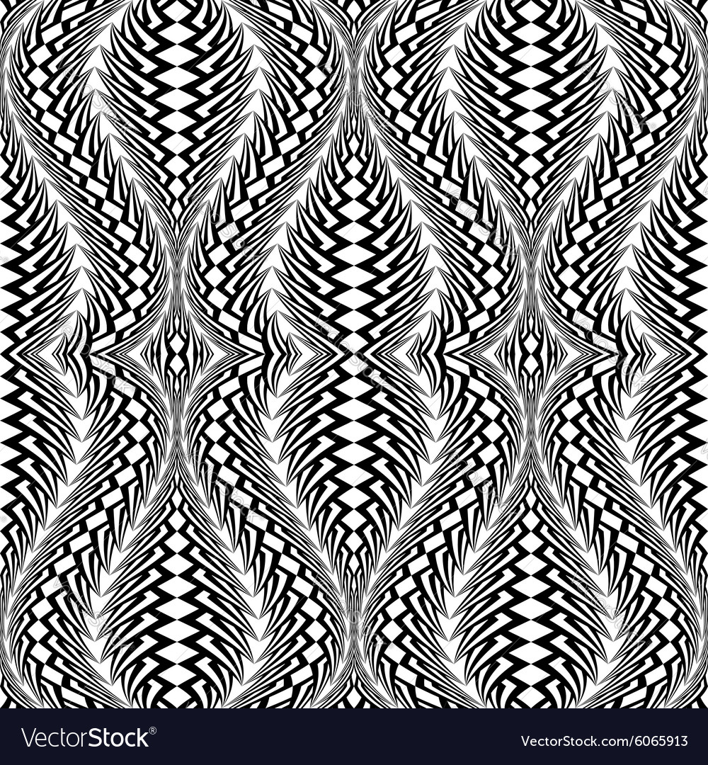 Design seamless monochrome waving pattern