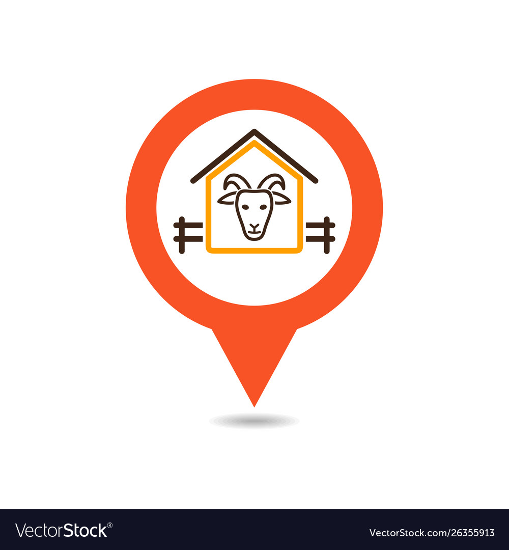 Goat house pin map icon