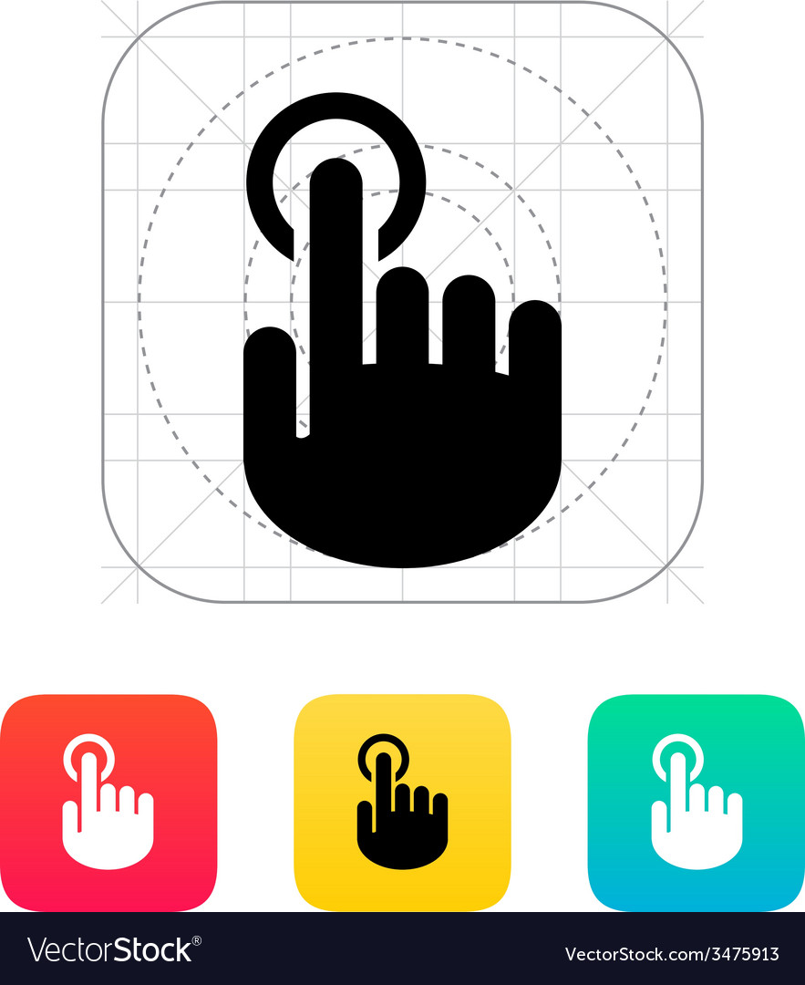 Hand finger id icon pointer symbol Royalty Free Vector Image