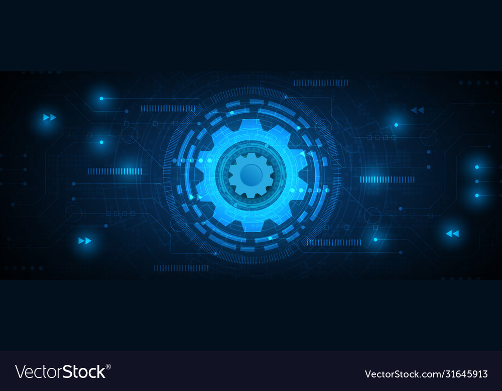 Hi-tech digital data connection system vector image Hi-tech digital data connection system