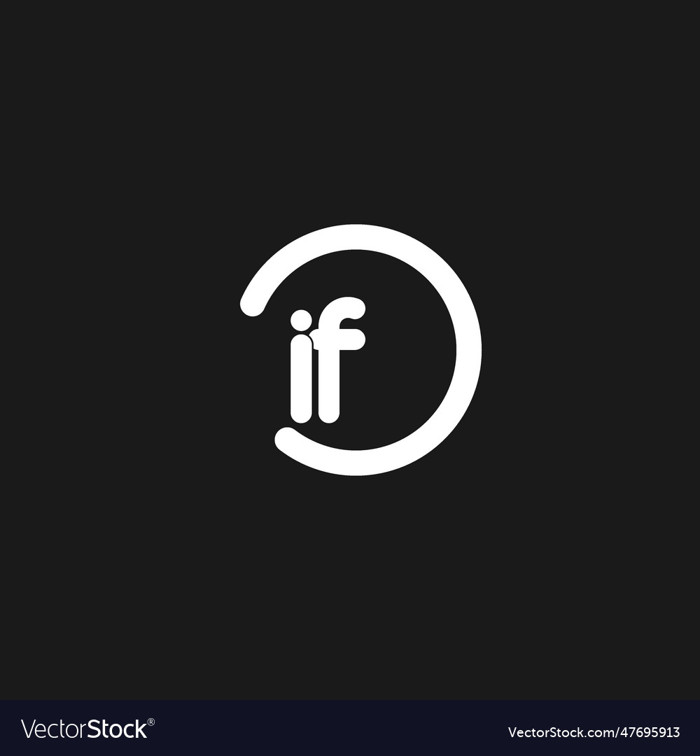 Initials if logo monogram with simple circles Vector Image