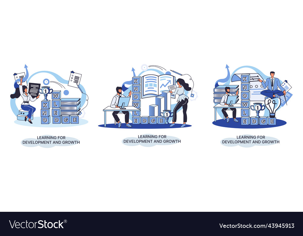 Learning for development and growth self-learning vector image Learning for development and growth self-learning