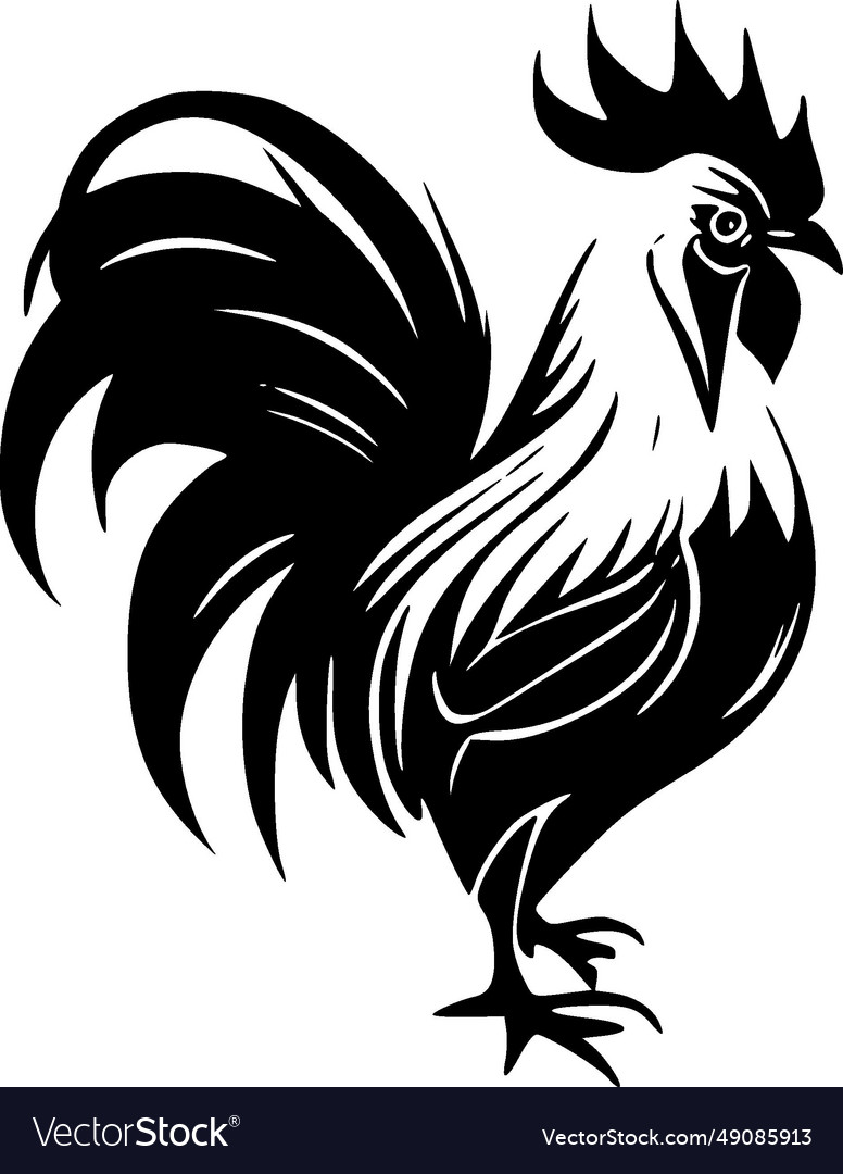 Rooster - minimalist and simple silhouette