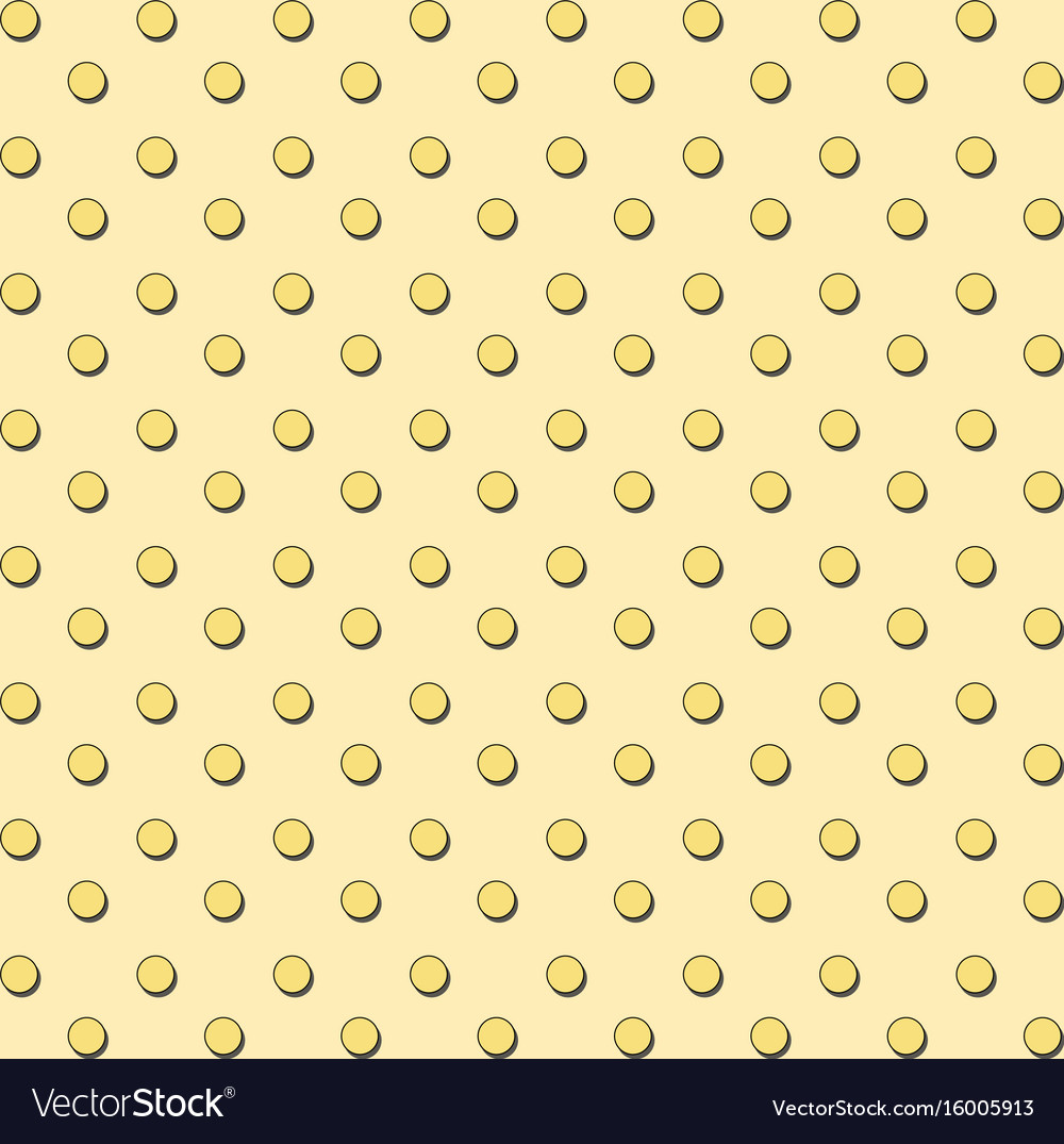 Seamless pattern with yellow circles and shadows
