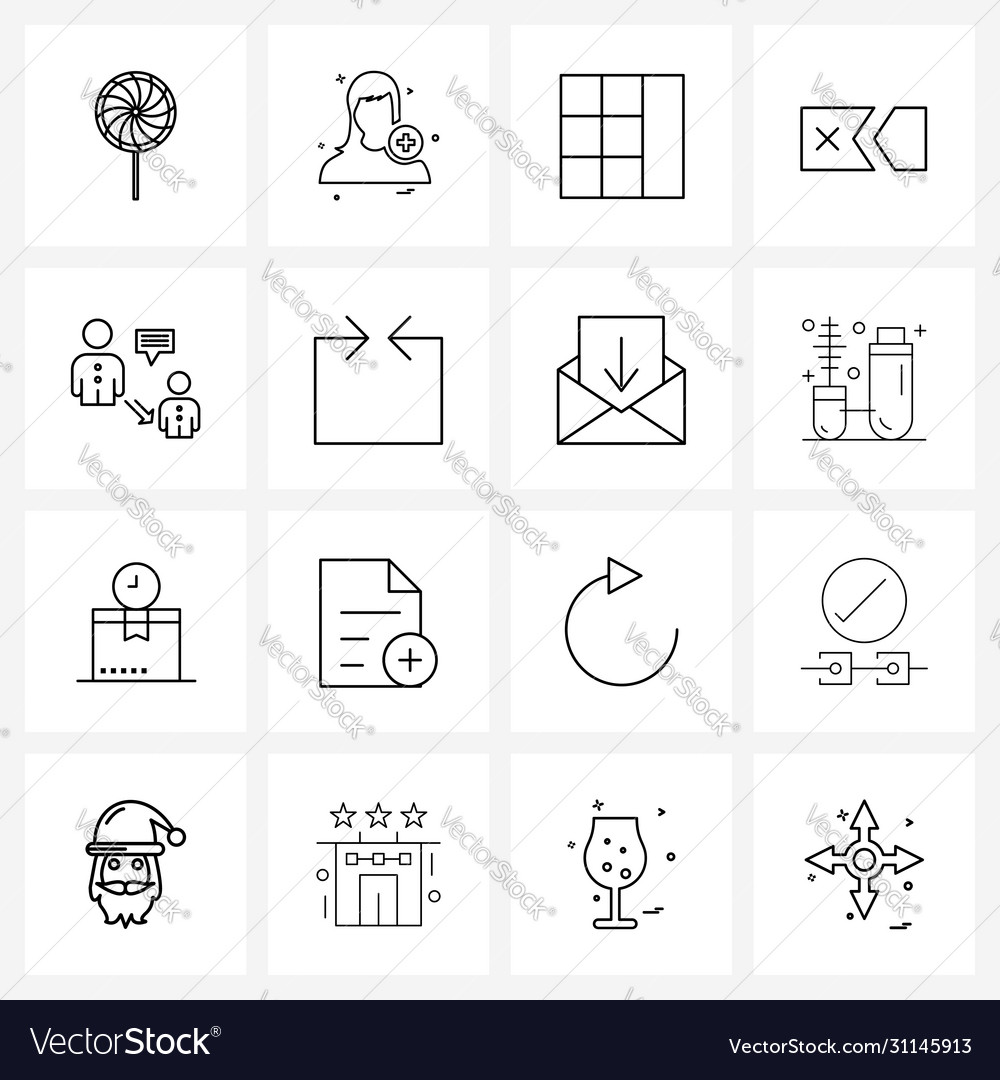 Set 16 ui icons and symbols for cross tab
