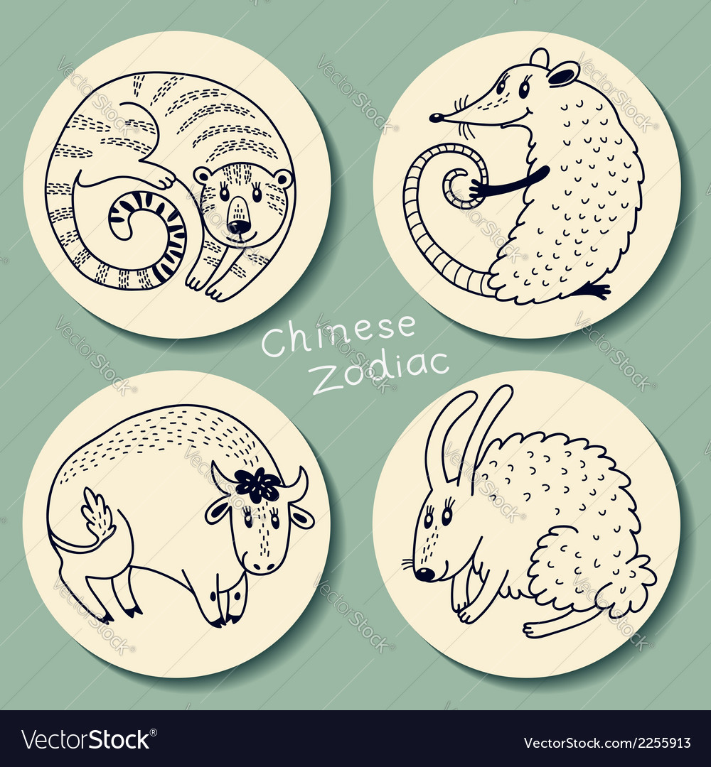 Set of the chinese zodiac signs