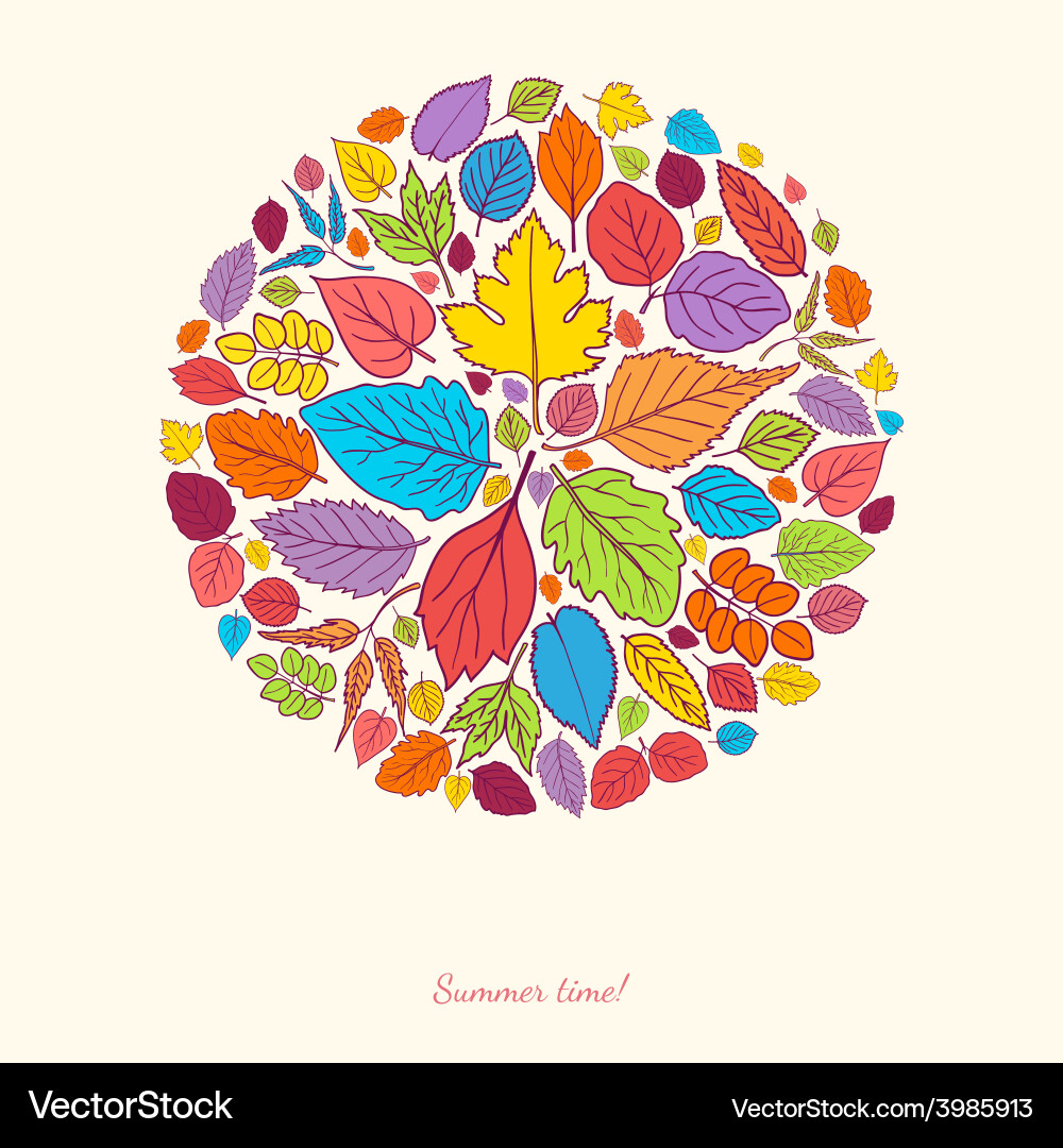 Spring background with leaves Royalty Free Vector Image