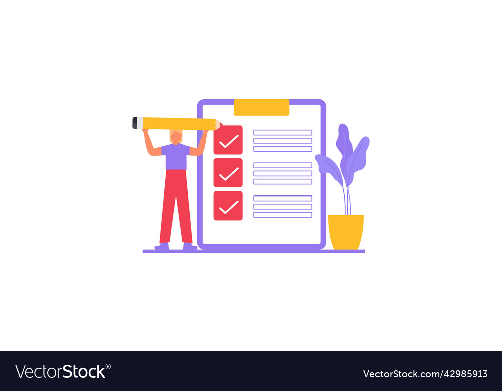 Task done business concept with tiny person