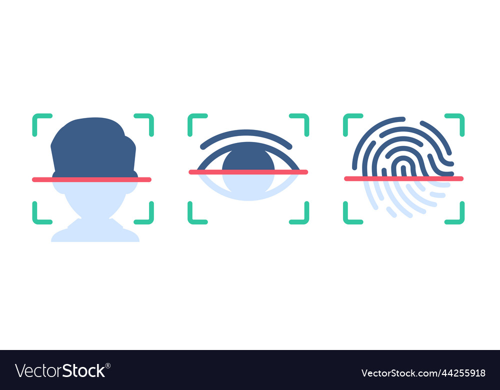 Authentication by scanning fingerprints to access vector image Authentication by scanning fingerprints to access