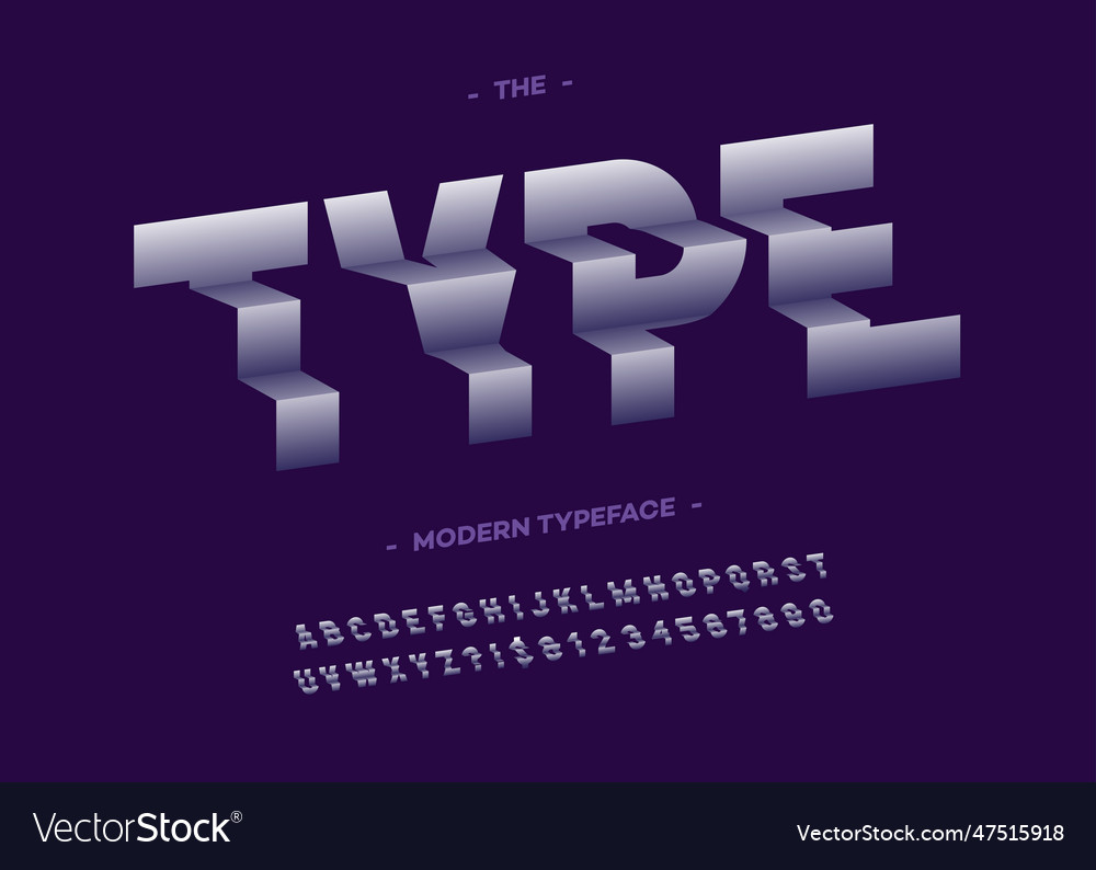 Bold 3D Typography Font