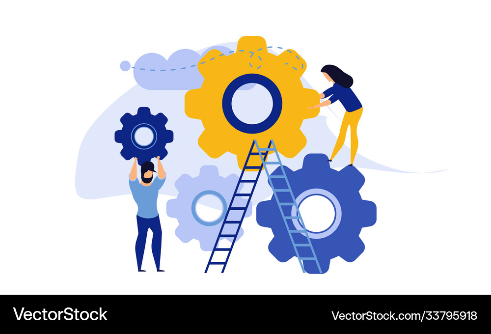Business Teamwork & Collaboration Royalty Free Vector