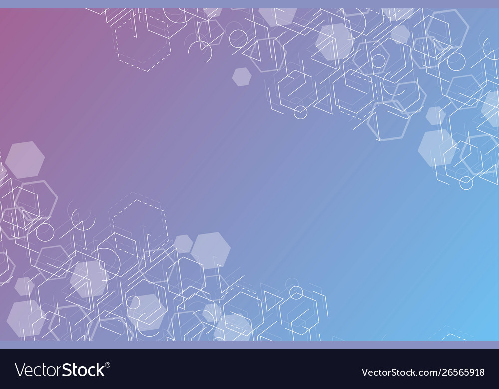 Geometric abstract background with connected line