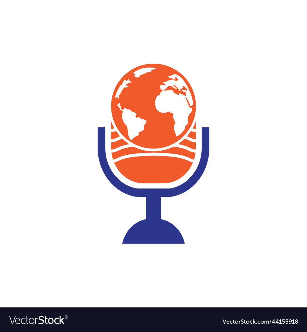 Global podcast logo design