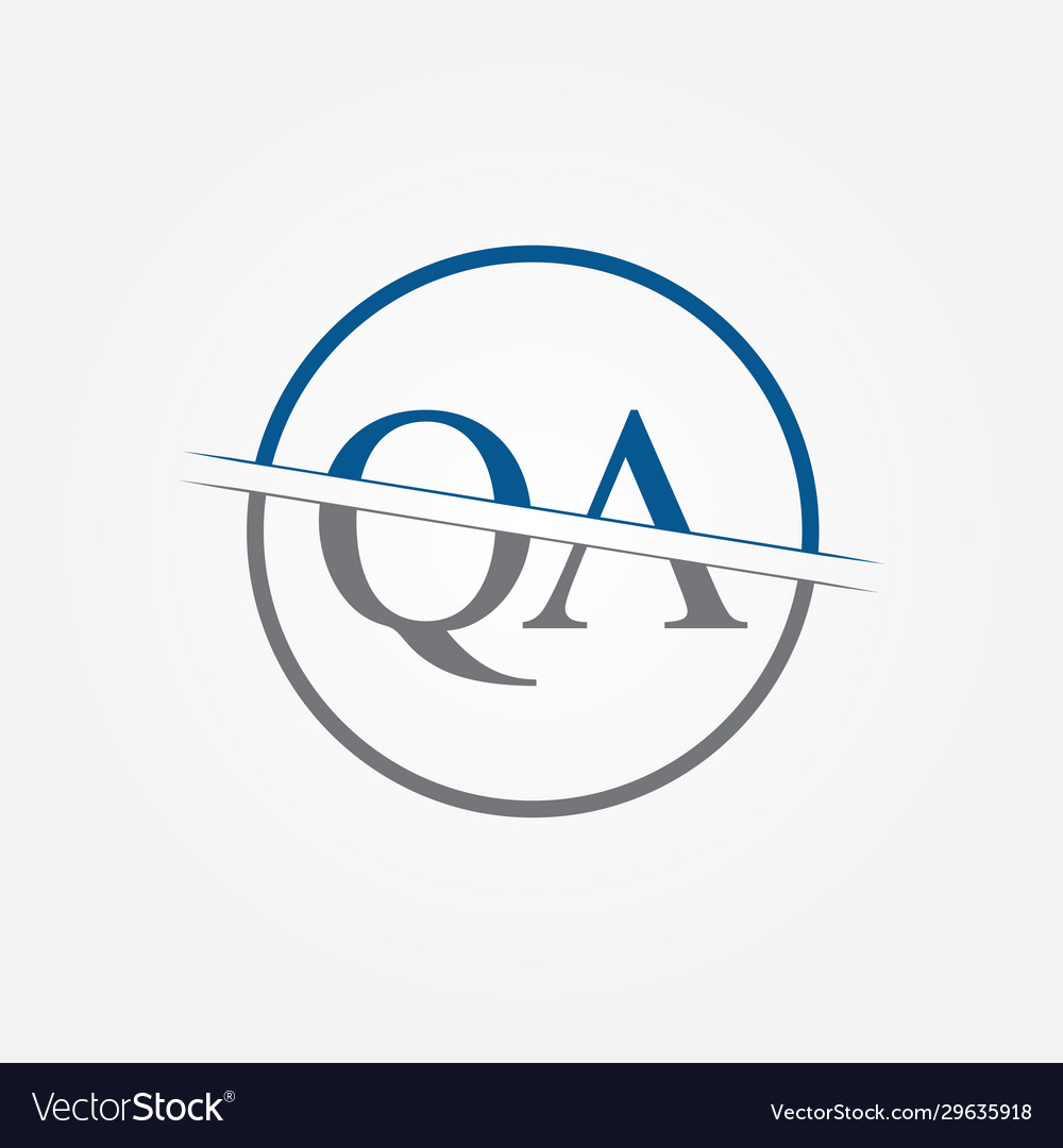 Initial monogram letter qa logo design template Vector Image Initial monogram letter qa logo design template