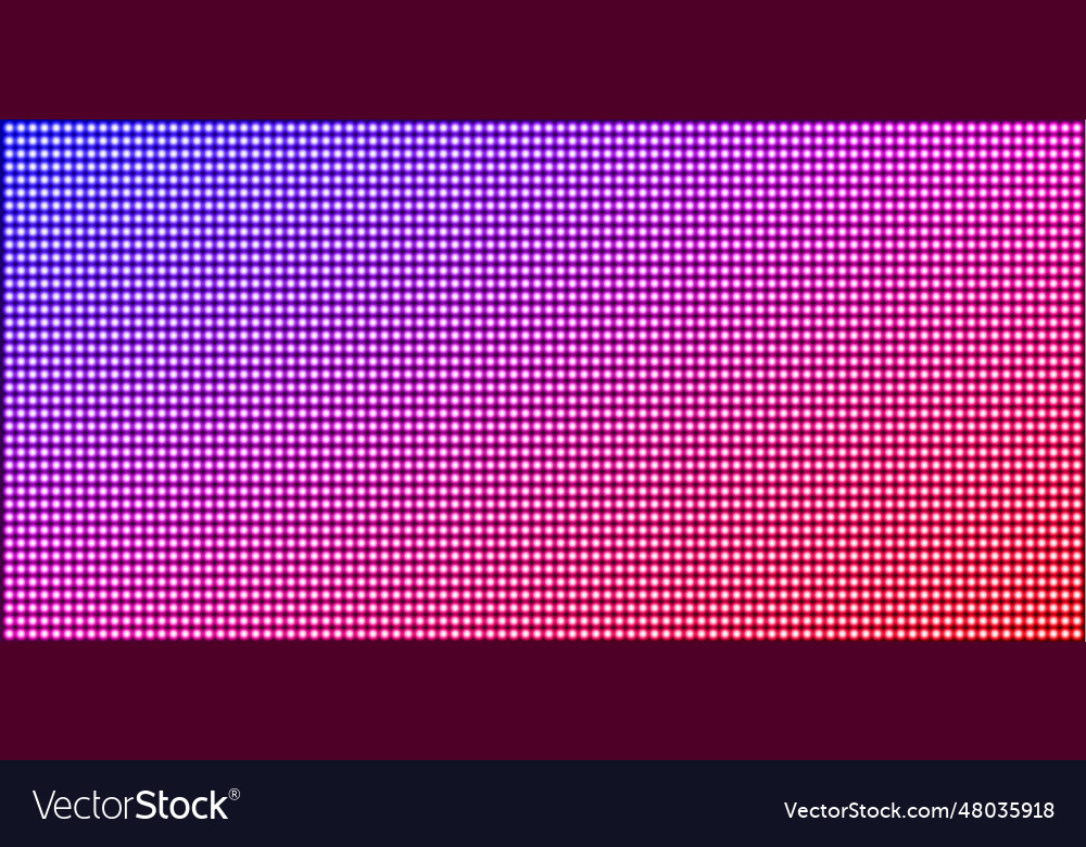 Led screen background with pattern of dot lights Vector Image