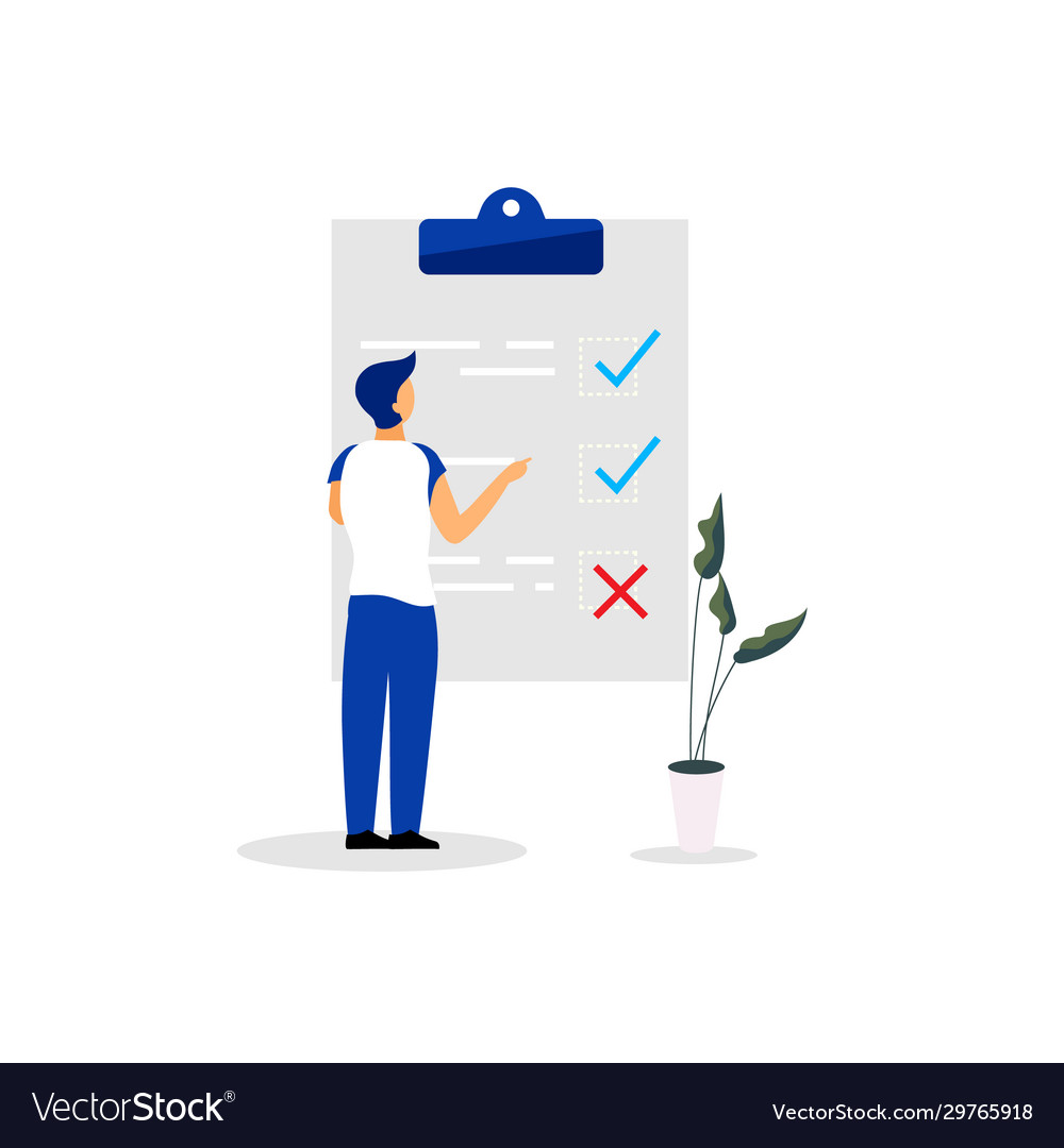 Man with Checklist - Task Management