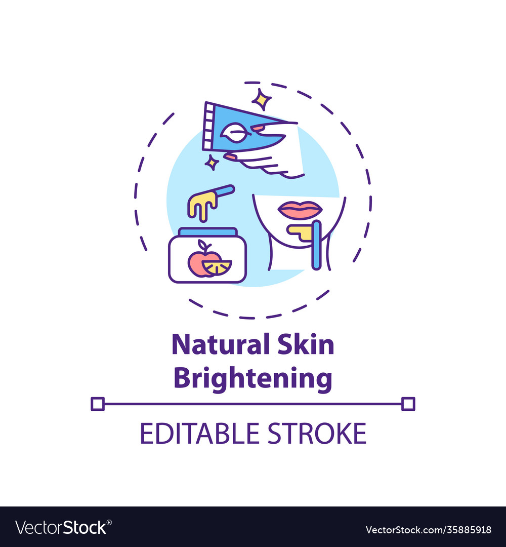 Natural skin brightening concept icon Royalty Free Vector