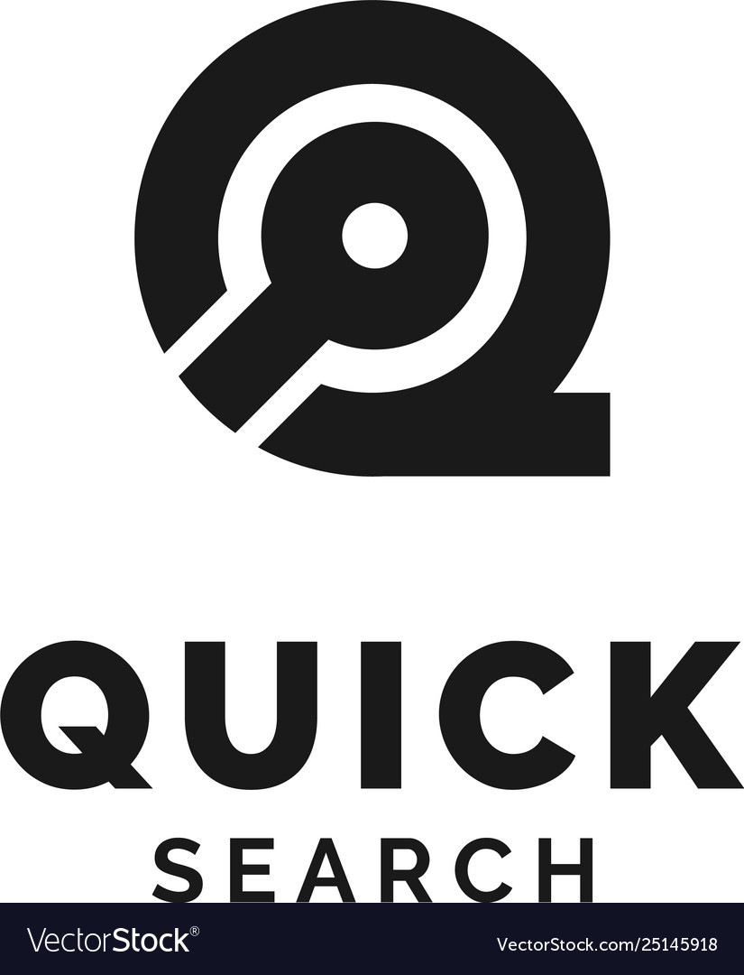 Q Logo with Search Icon - Minimal Branding