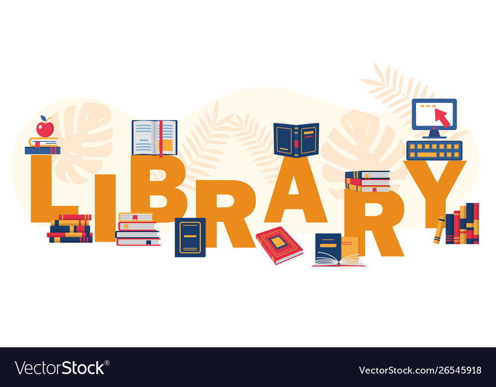 Reading eductational festival or library concept Vector Image