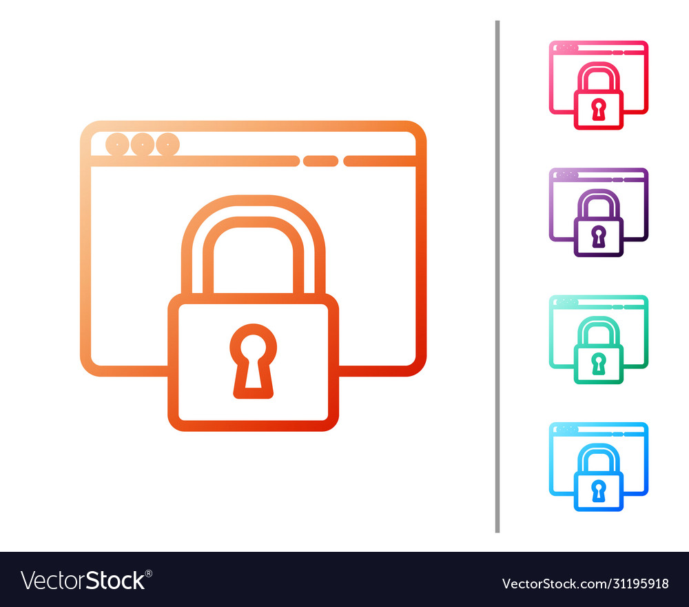 Red line secure your site with https ssl icon vector image Red line secure your site with https ssl icon