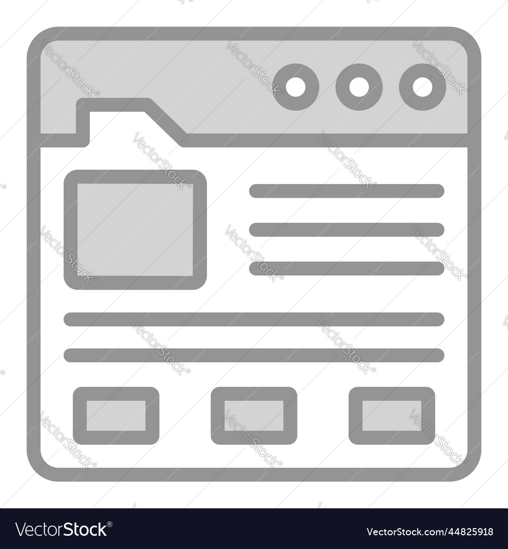 Web template icon user interface as a simple