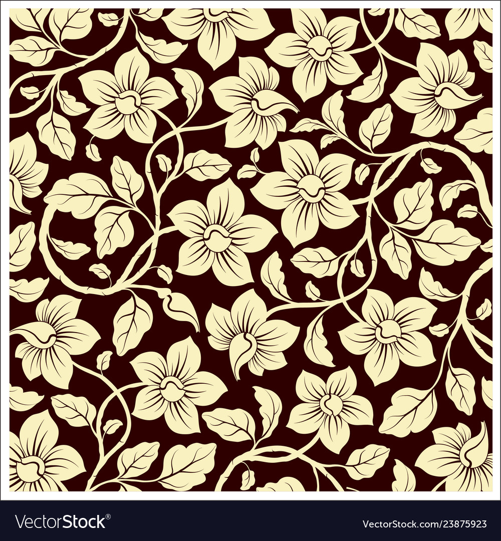 Batik design style patterns are same for fabric vector image Batik design style patterns are same for fabric