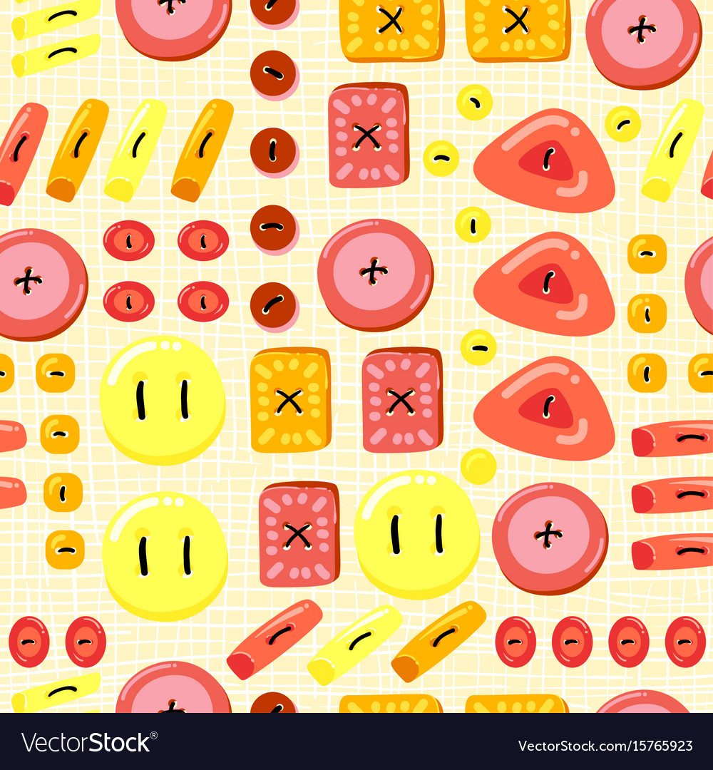 Buttons seamless pattern background with