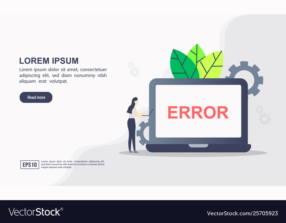 Concept page error modern conceptual