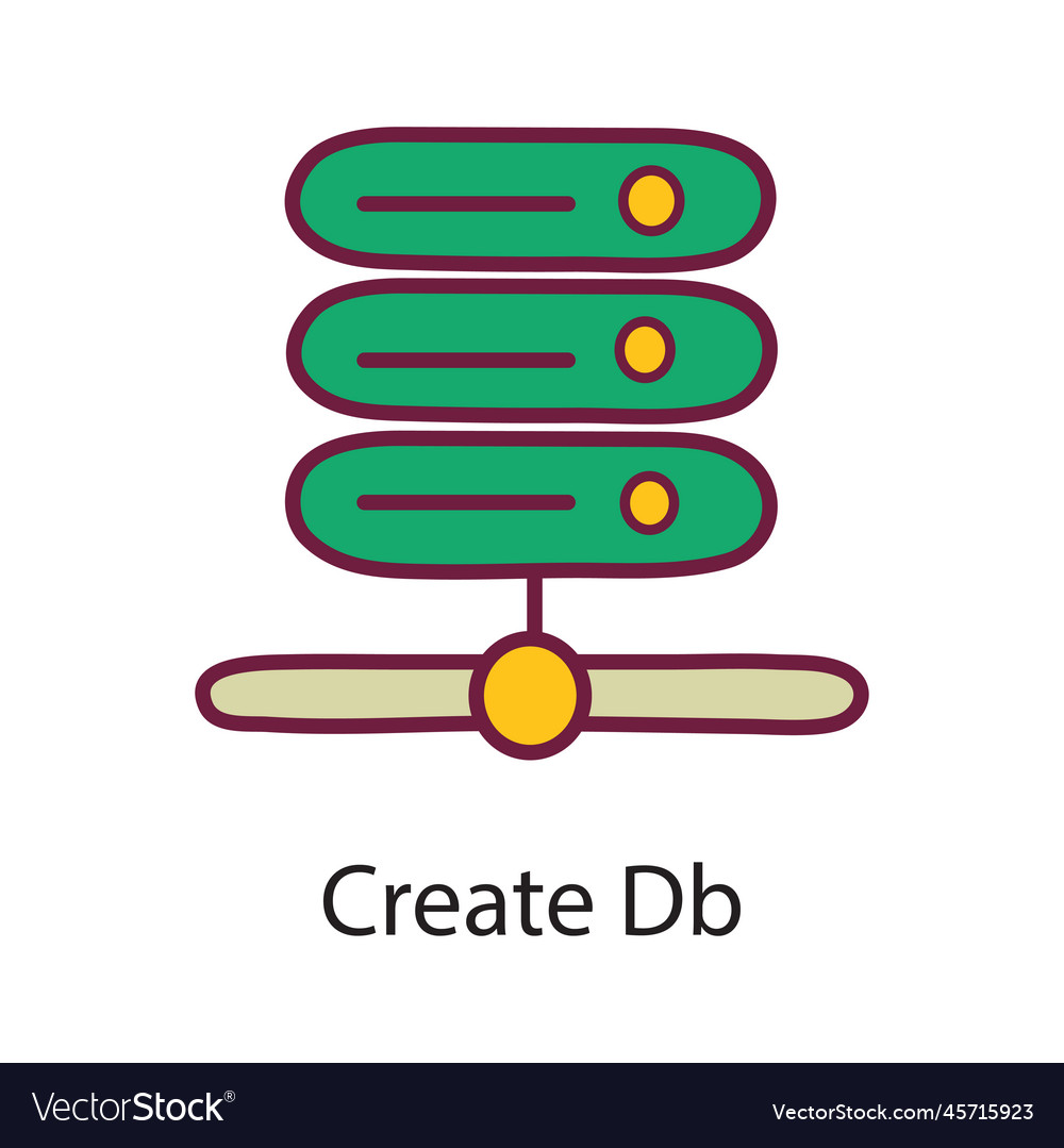 Create db fill outline icon design d