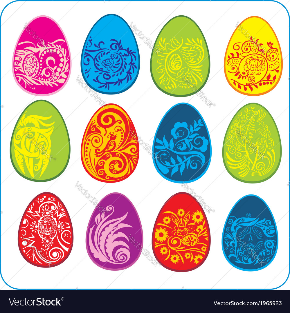 Eggs easter design - set