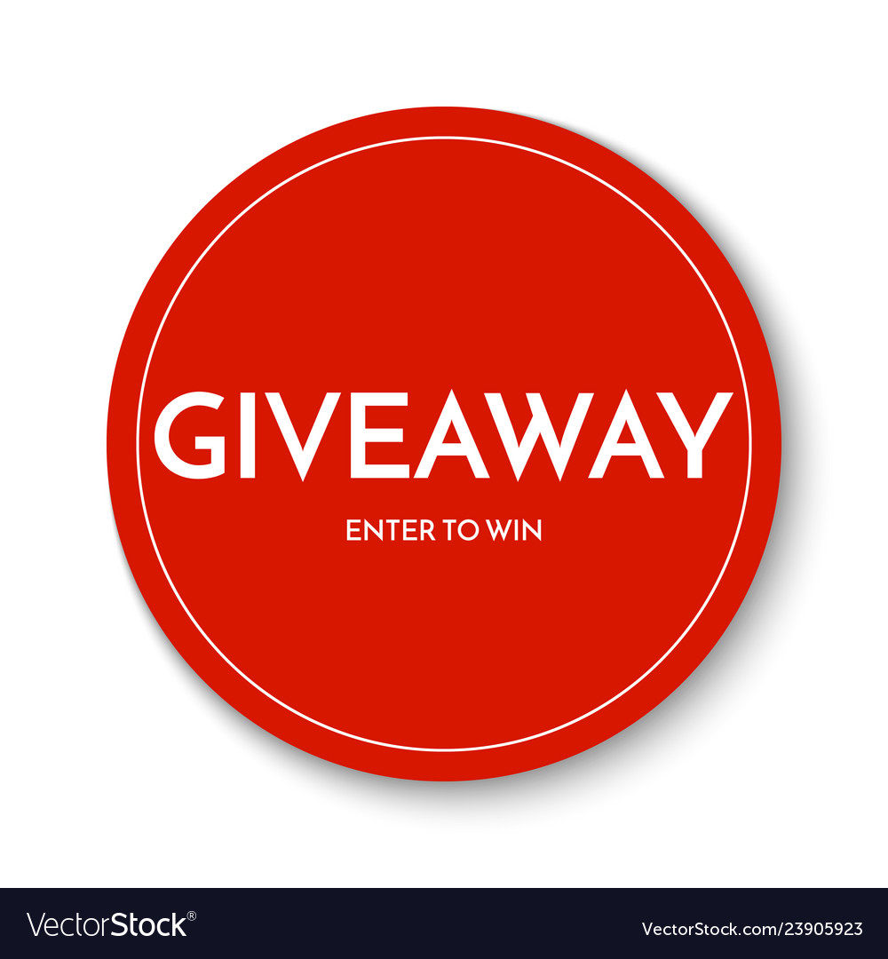 Giveaway banner template time for sign Royalty Free Vector