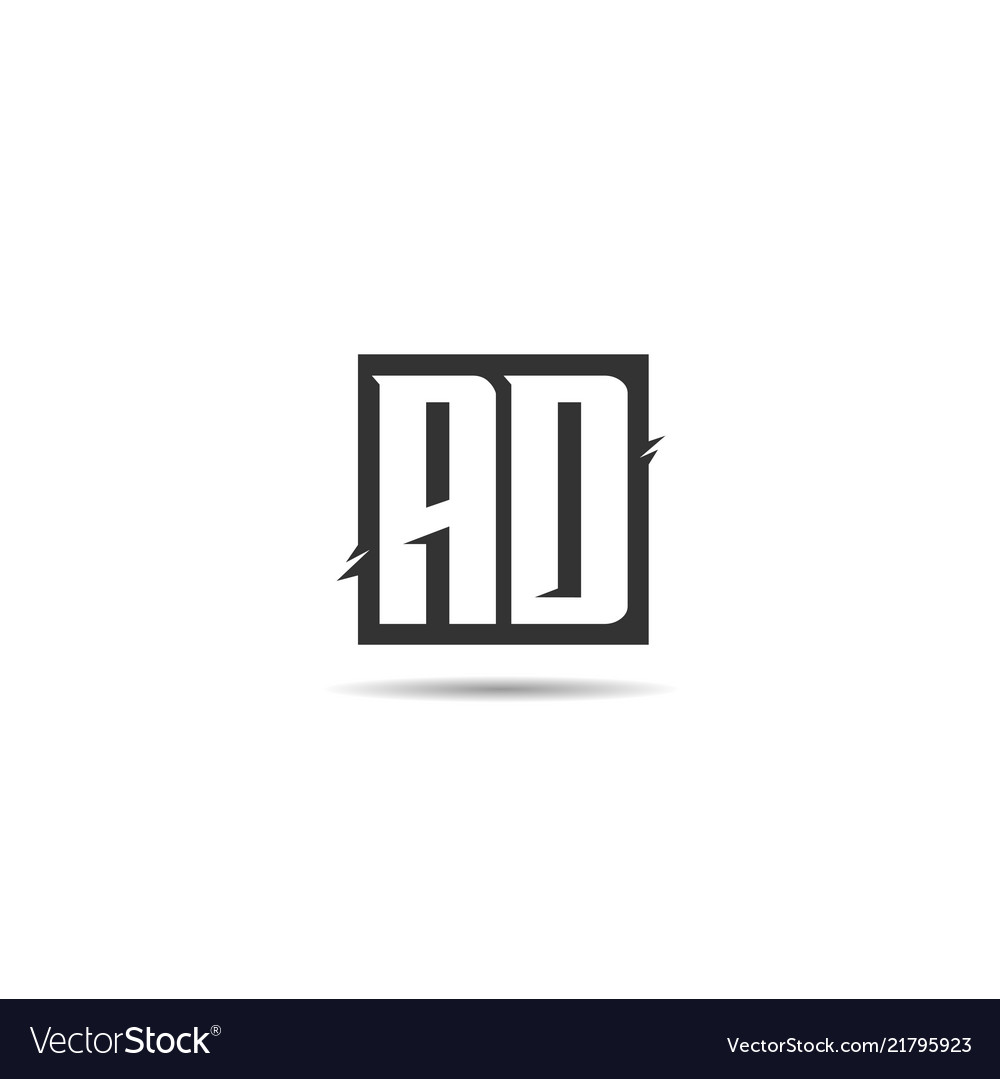 Initial letter ad logo template design