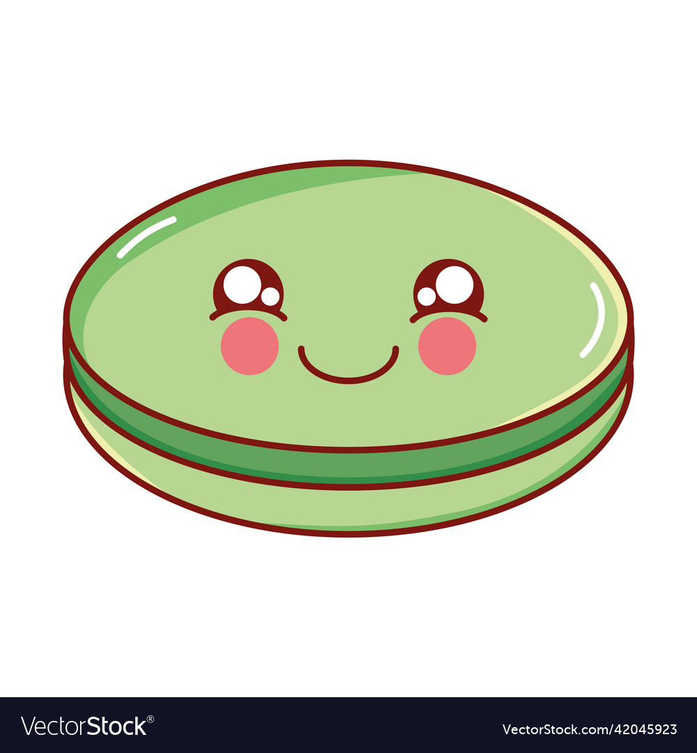 Kawaii macaron smiling