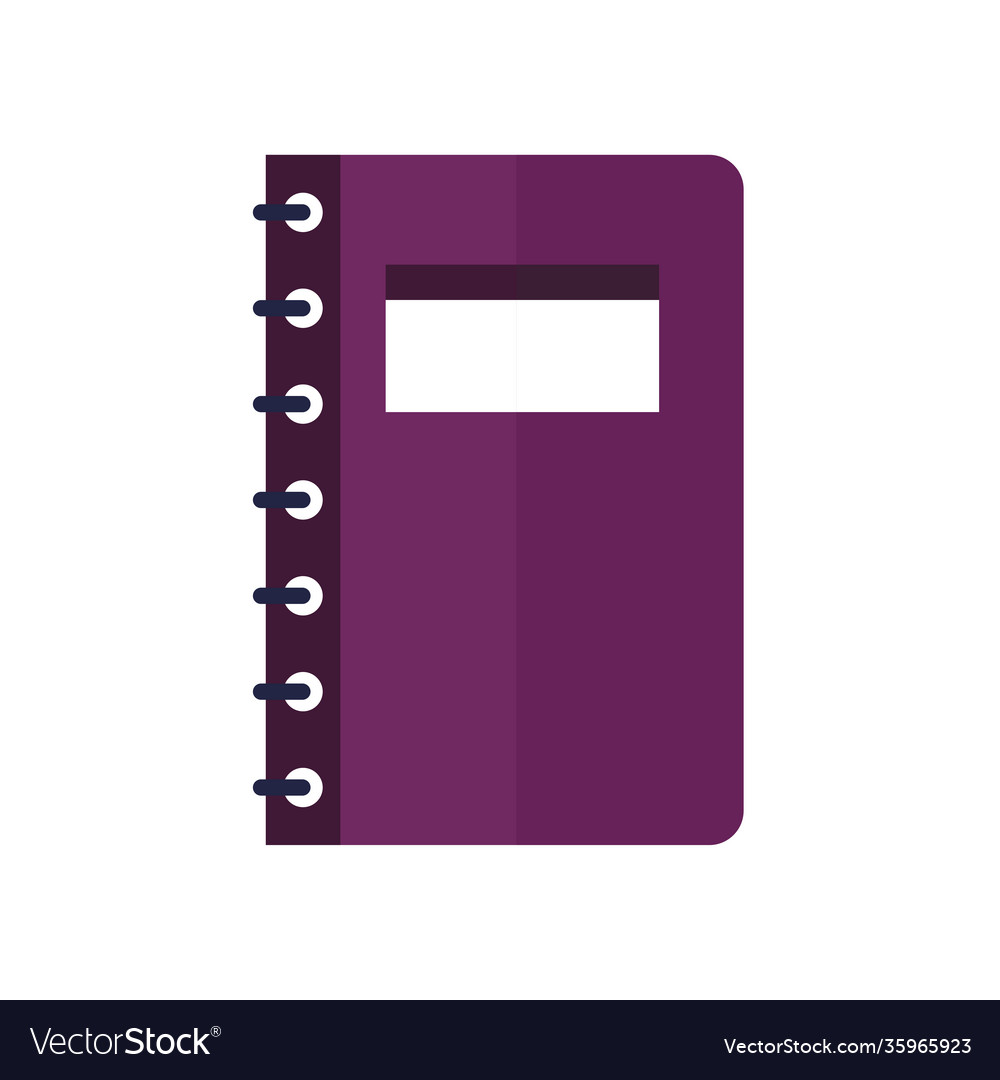 Notebook on a white background