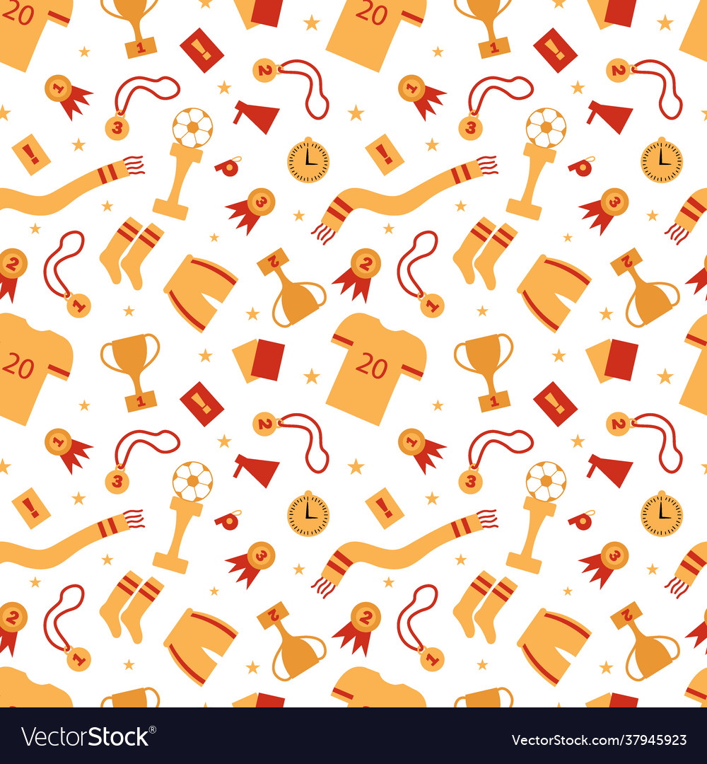 Seamless background with attributes game Vector Image Seamless background with attributes game