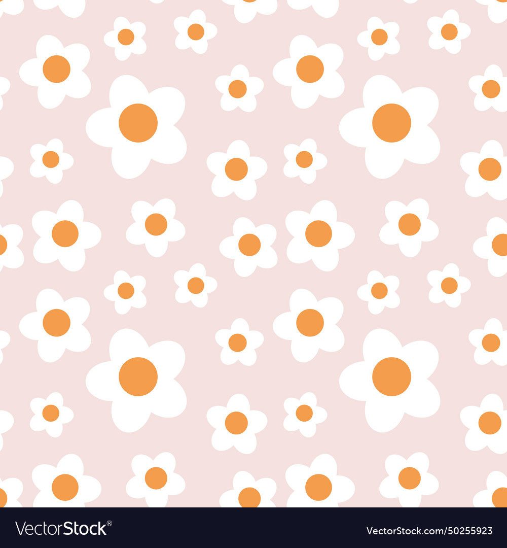 Seamless flower pattern element shape doodle Vector Image Seamless flower pattern element shape doodle