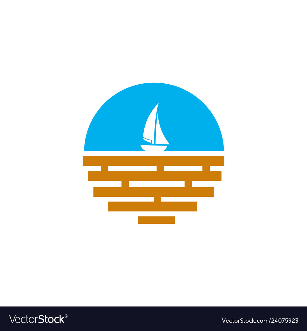 Ship is on the waves sailboat