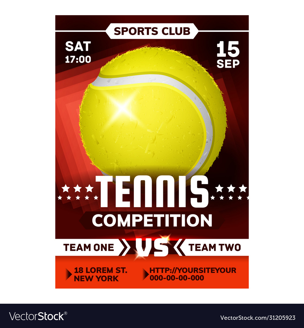 Tennis sport club creative advertise poster