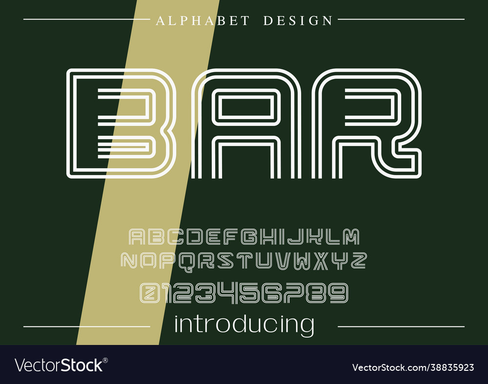Typography creative font and new design vector image Typography creative font and new design