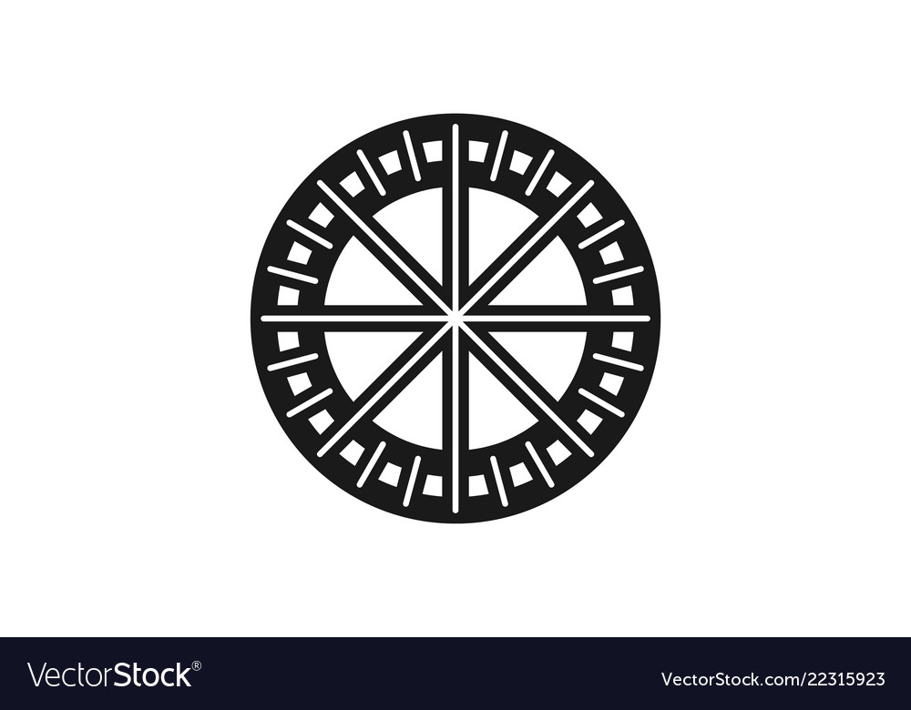 Wheel circle logo designs inspiration isolated