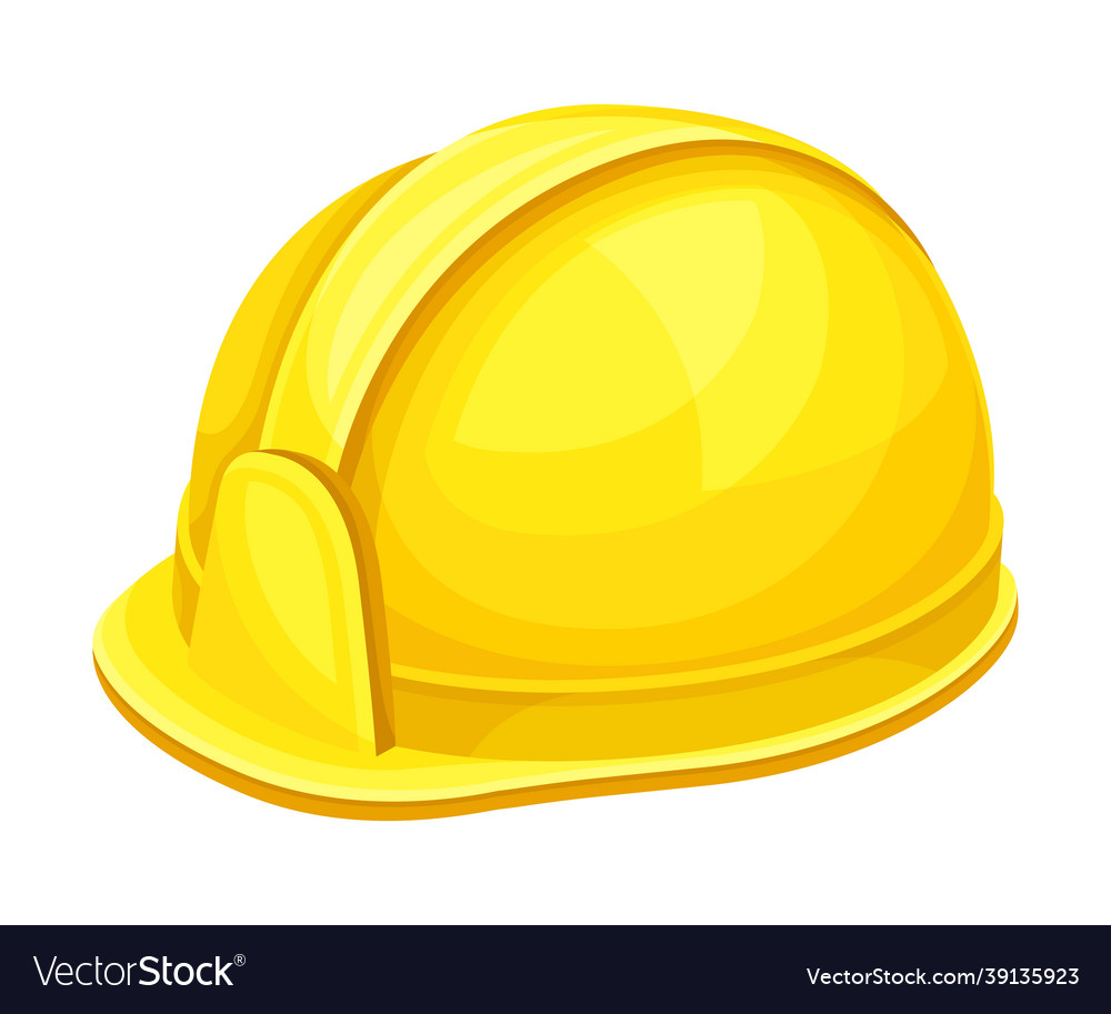 Yellow hard hat or protective helmet as safety Vector Image