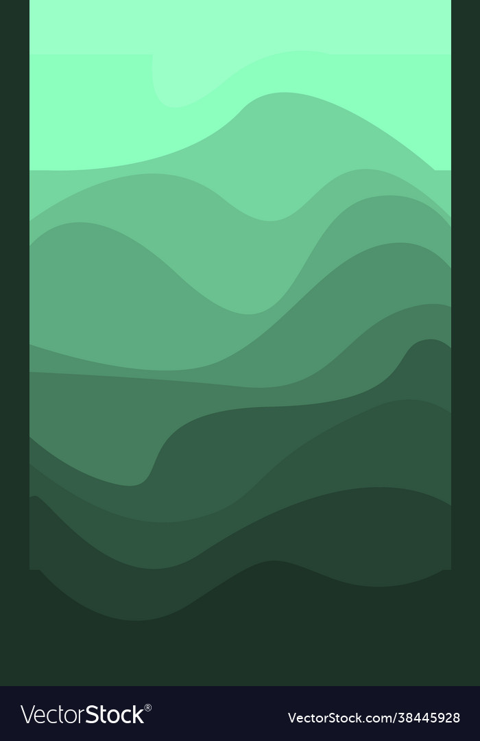 Abstract green background with wavy lines