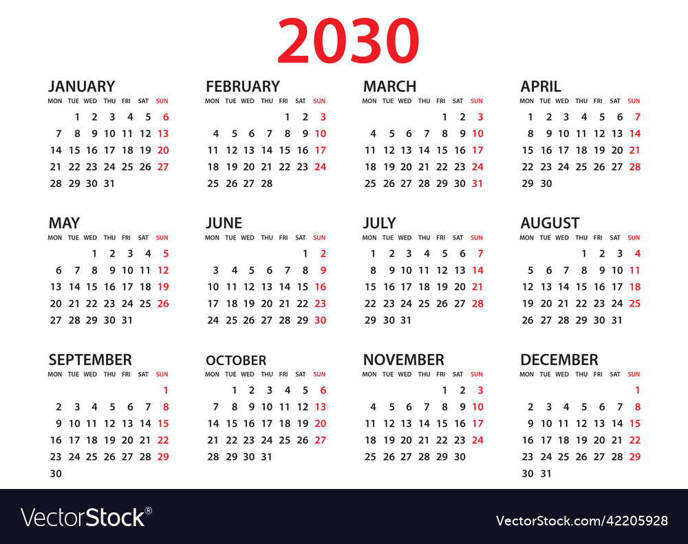 Monthly Calendar Template for 2025 Year, Simple Calendar Design, Planner, Week S